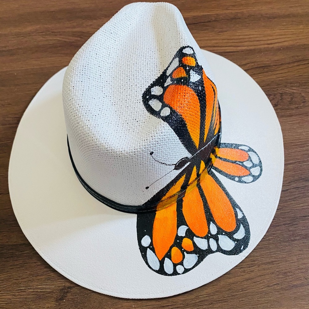 beautiful hand painted hats